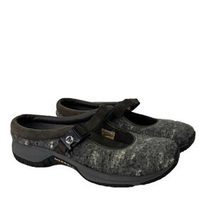 Merrell Grey and Black Women's Slip-on Mary Jane Shoes